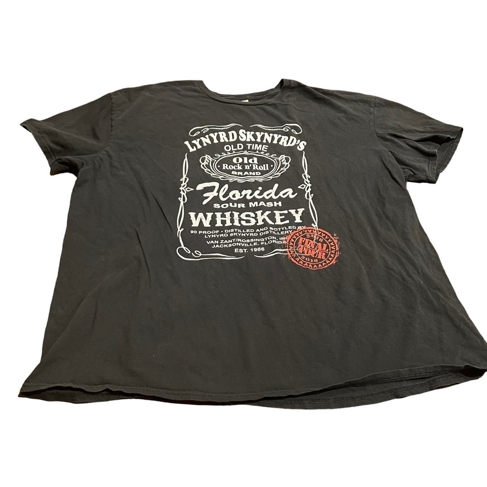 Lynyrd Skynyrd Whiskey Graphic Men’s Black T-Shirt Size 2XL